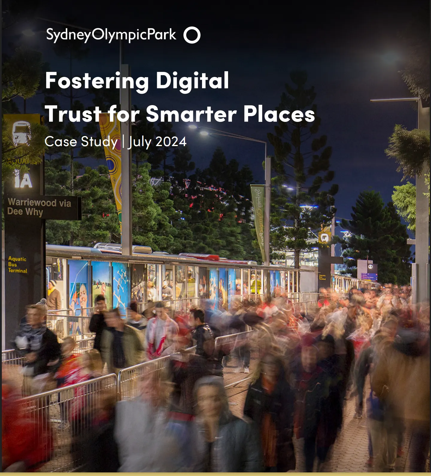 Cover of the Sydney Olympic Park case study, Fostering Digital Trust for Smarter Places